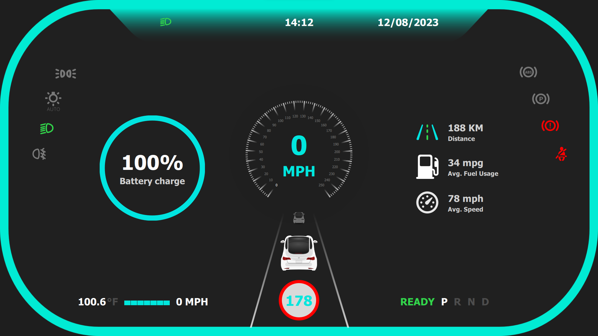 Charging & Power Interface Qt/QML interface screenshot