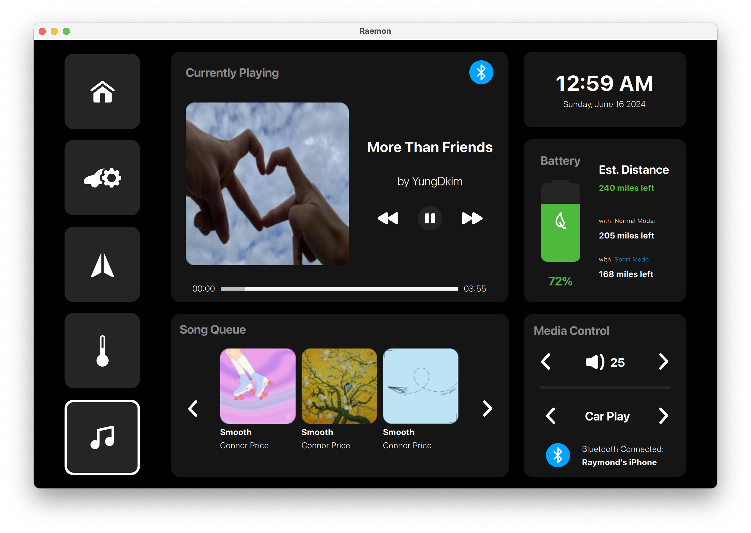 Media & Audio Controls Qt/QML interface screenshot
