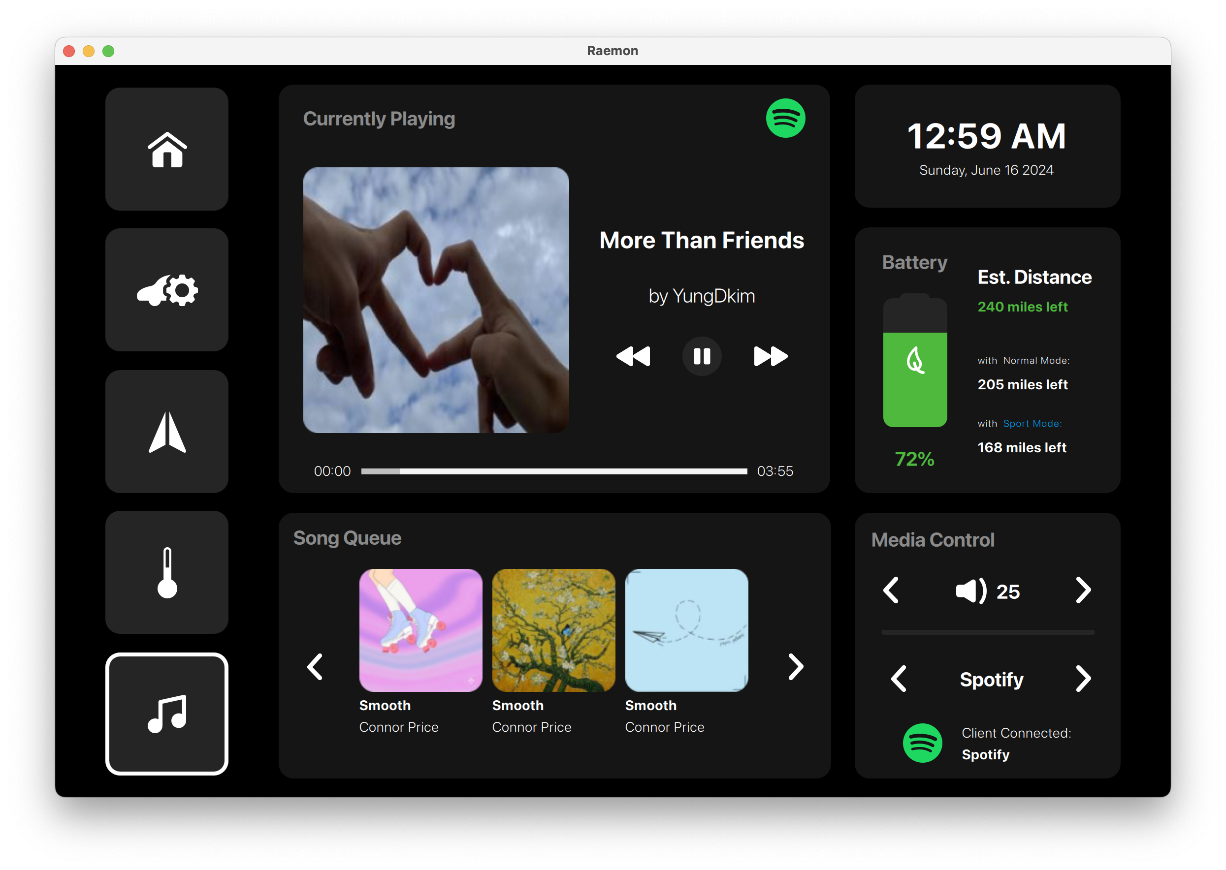 Security & Lock Controls Qt/QML interface screenshot