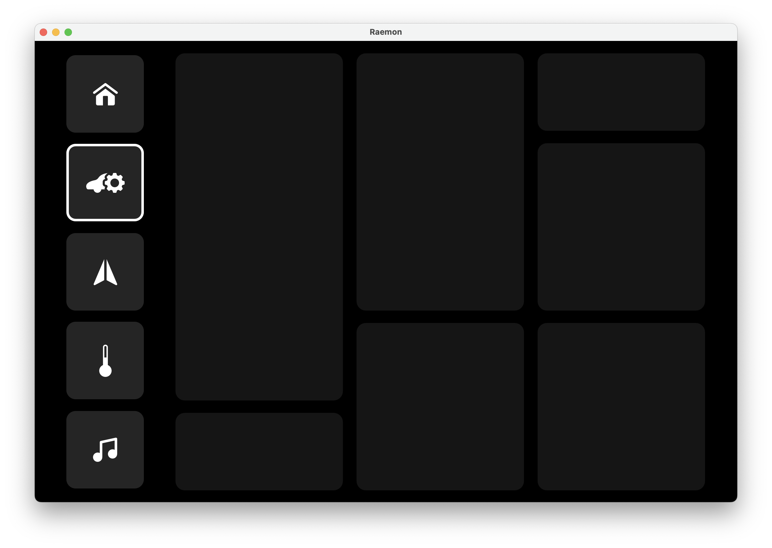 Room & Device Overview Qt/QML interface screenshot