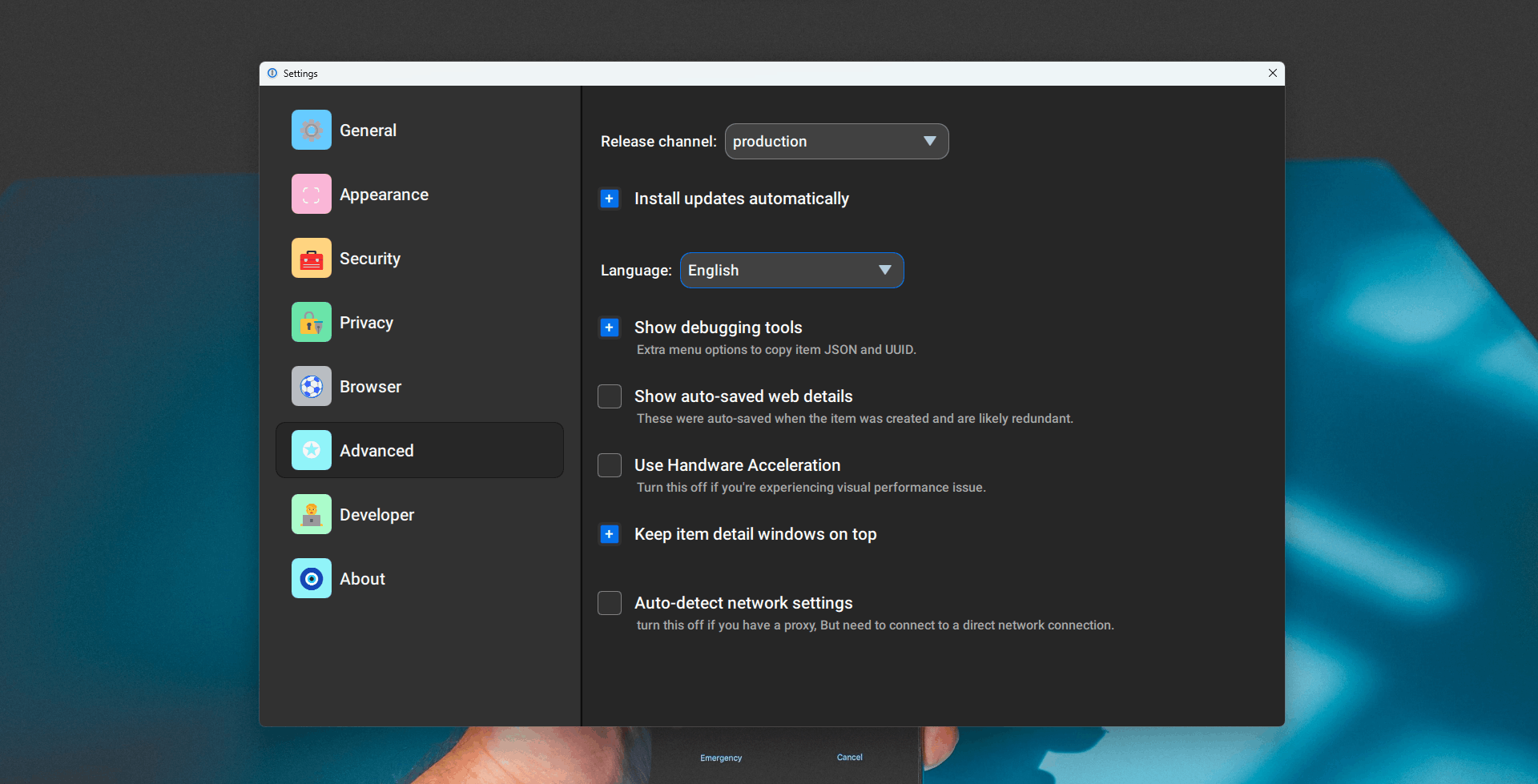 User & Role Management Qt/QML interface screenshot