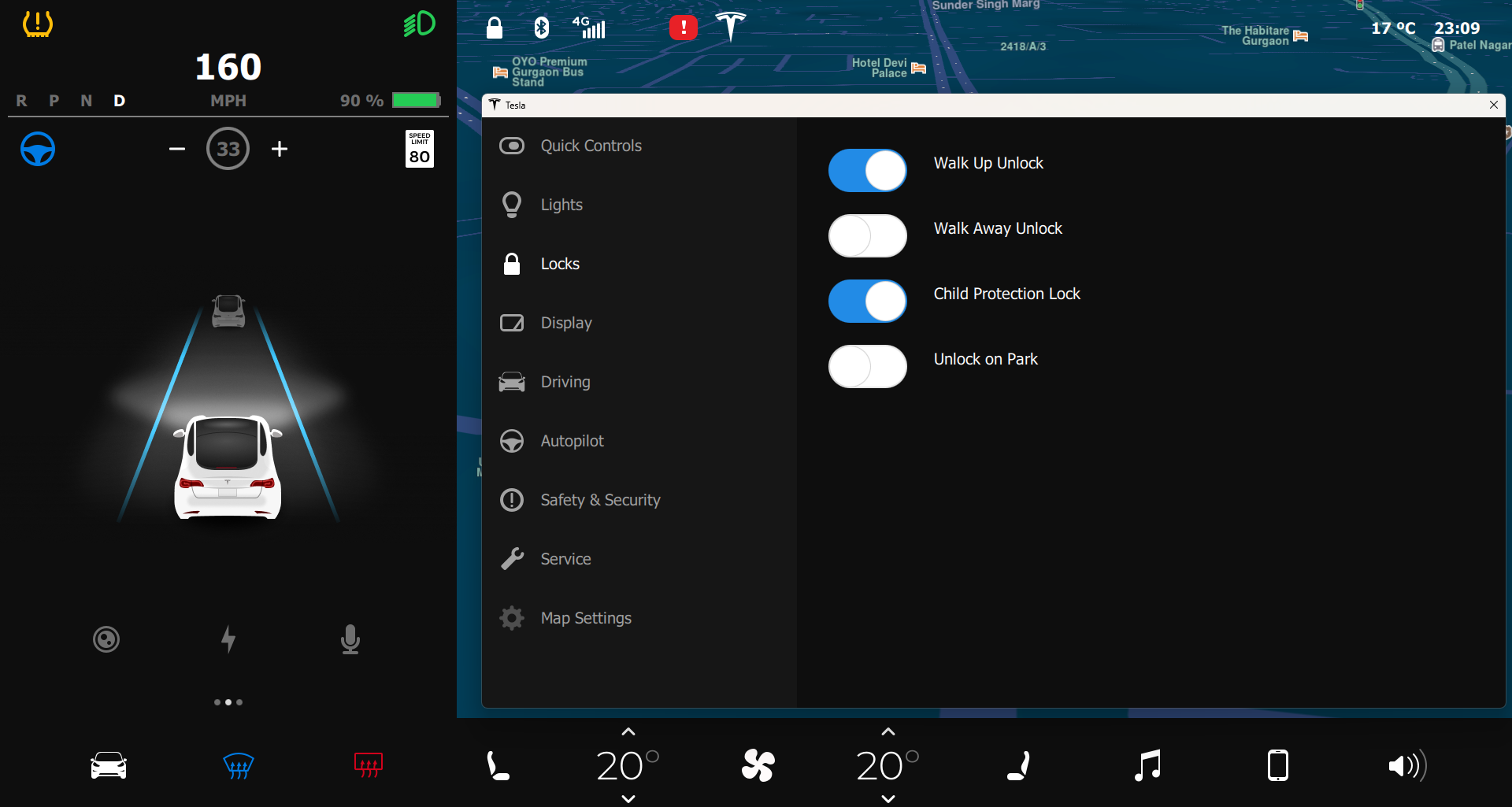 Media & Infotainment System Qt/QML interface screenshot