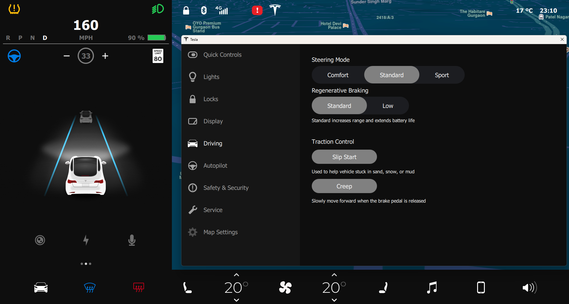 Tesla Dashboard UI – Variant 2 Qt/QML project screenshot by TechCoderHub