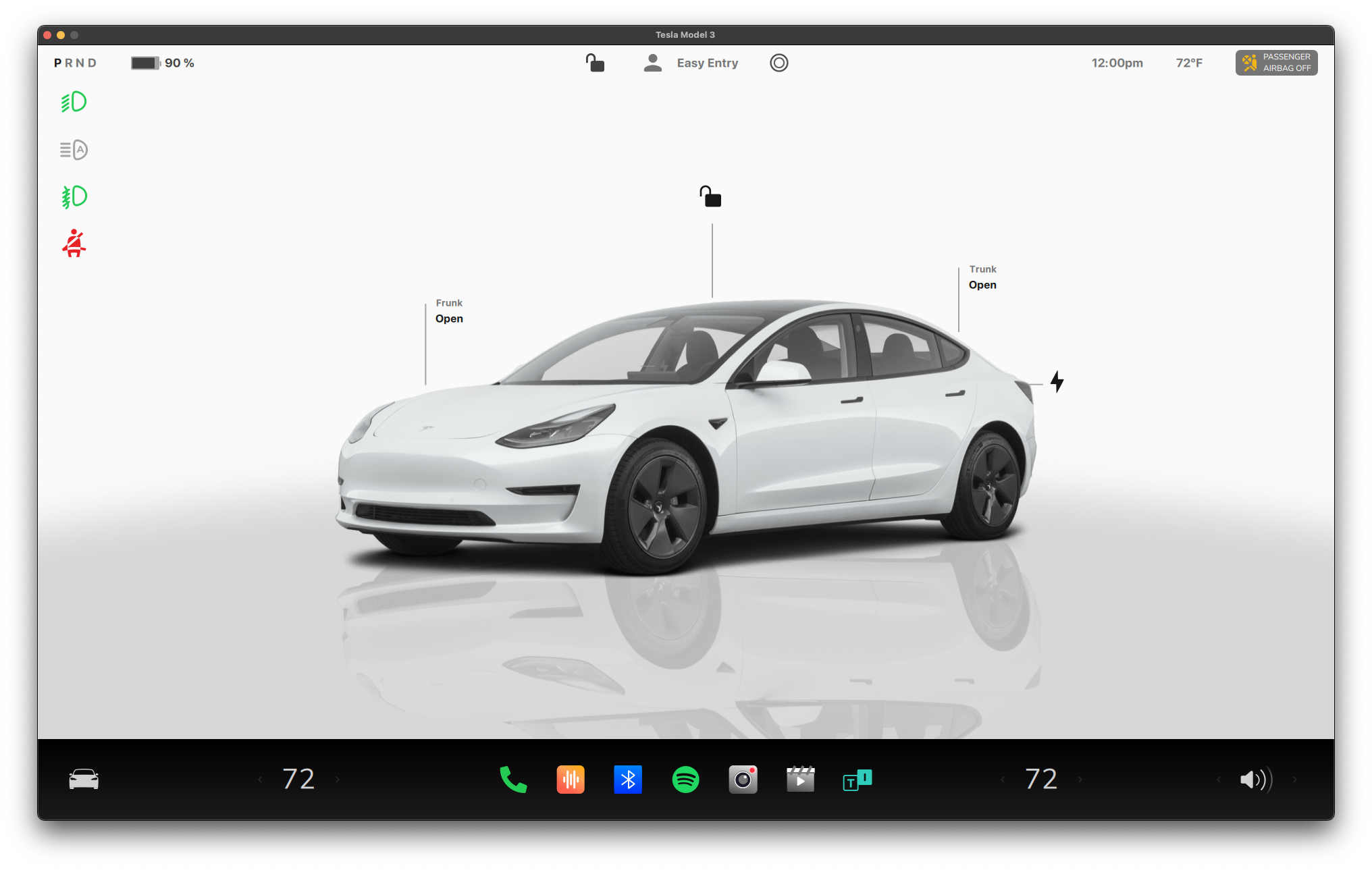 Driving Visualization & Status Qt/QML interface screenshot