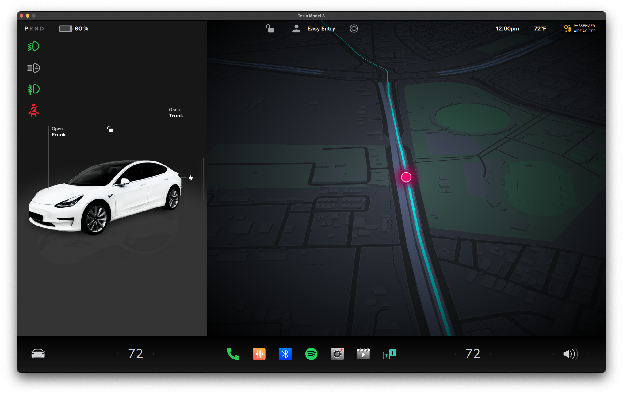 Energy Consumption & Range Qt/QML interface screenshot