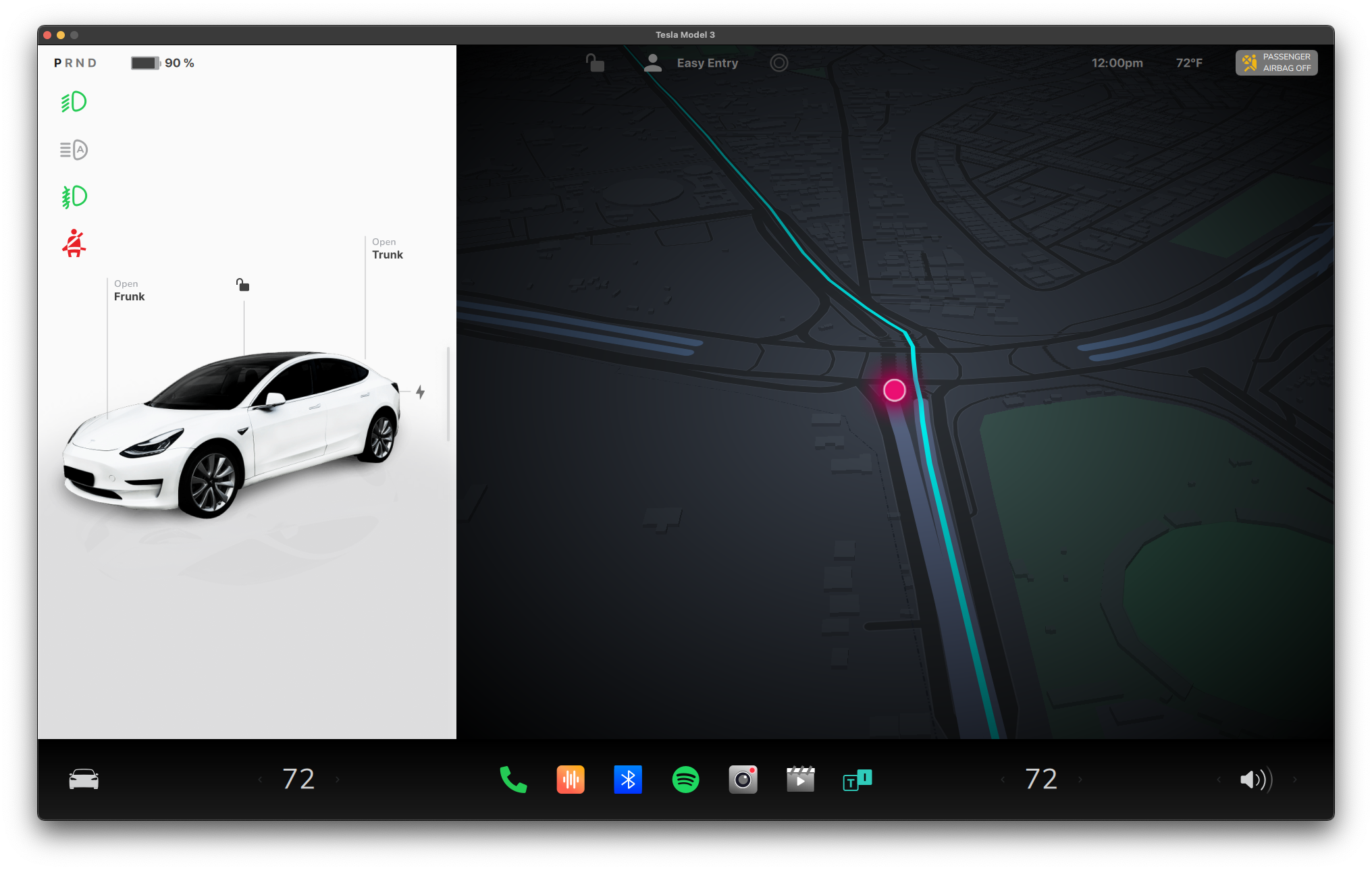 Climate Control Interface Qt/QML interface screenshot
